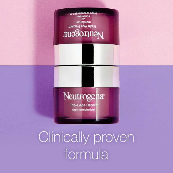 Neutrogena Triple Age Repair Night Cream, 1.7oz Jar, Anti-Aging Face Cream, Face Moisturizer For Women & Men - Image 5