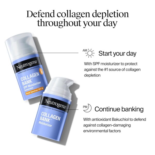 Neutrogena Collagen Bank Face Moisturizer, Daily Anti-Aging Face & Neck Collagen Cream with Bakuchiol - Image 2