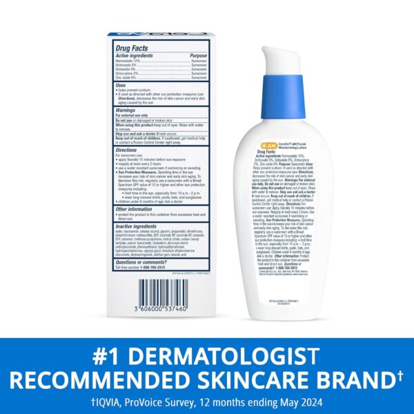 CeraVe AM Facial Moisturizing Lotion with SPF 30, Oil-Free Face Moisturizer with SPF, Formulated with Hyaluronic - Image 6