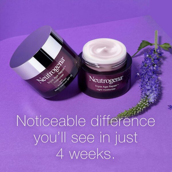 Neutrogena Triple Age Repair Night Cream, 1.7oz Jar, Anti-Aging Face Cream, Face Moisturizer For Women & Men - Image 2